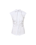 Joon Tie-Neck Button-Down Blouse
