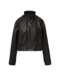 Bateman Cropped Leather Jacket