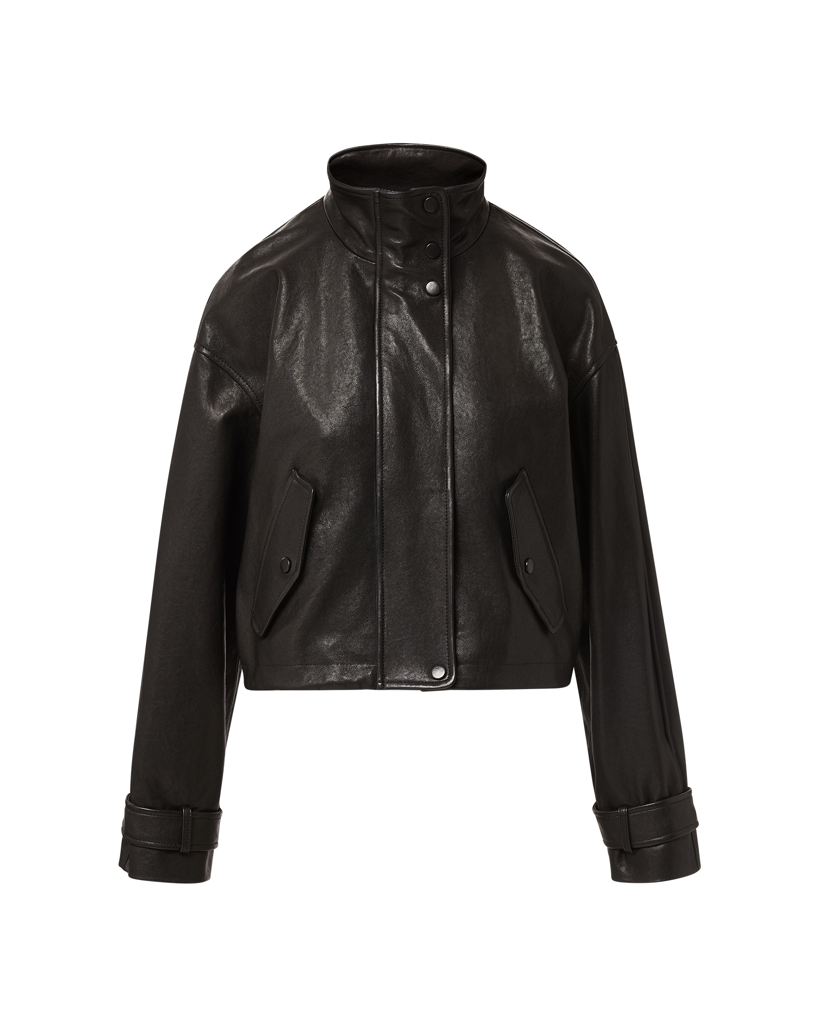 Bateman Cropped Leather Jacket