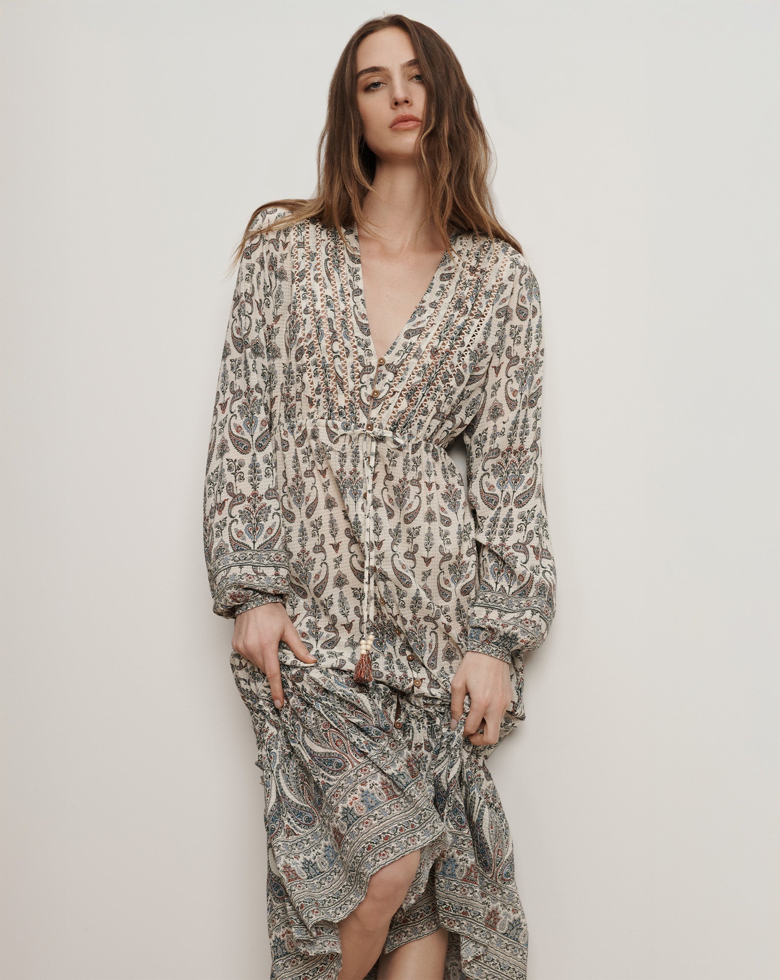 Vani Paisley Midi Dress