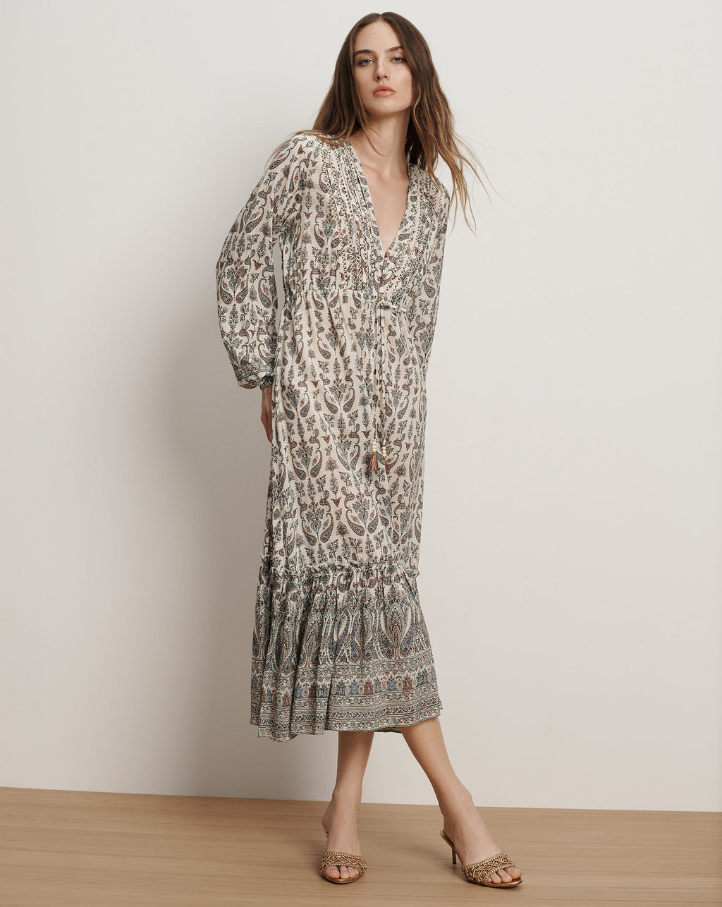 Vani Paisley Midi Dress