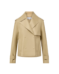 Heathcliff Cropped Leather Trench Coat