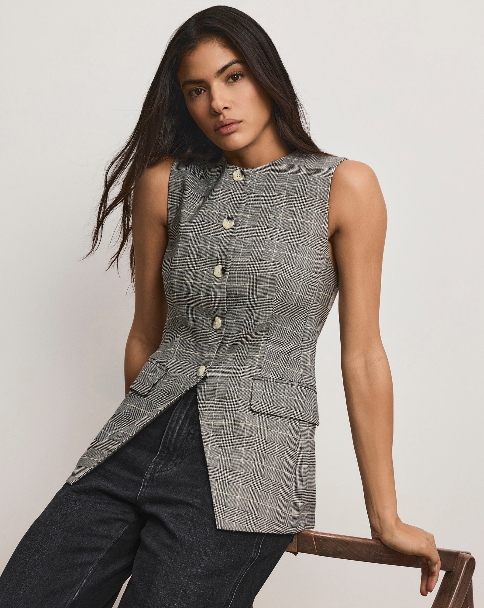 Lois Plaid Vest