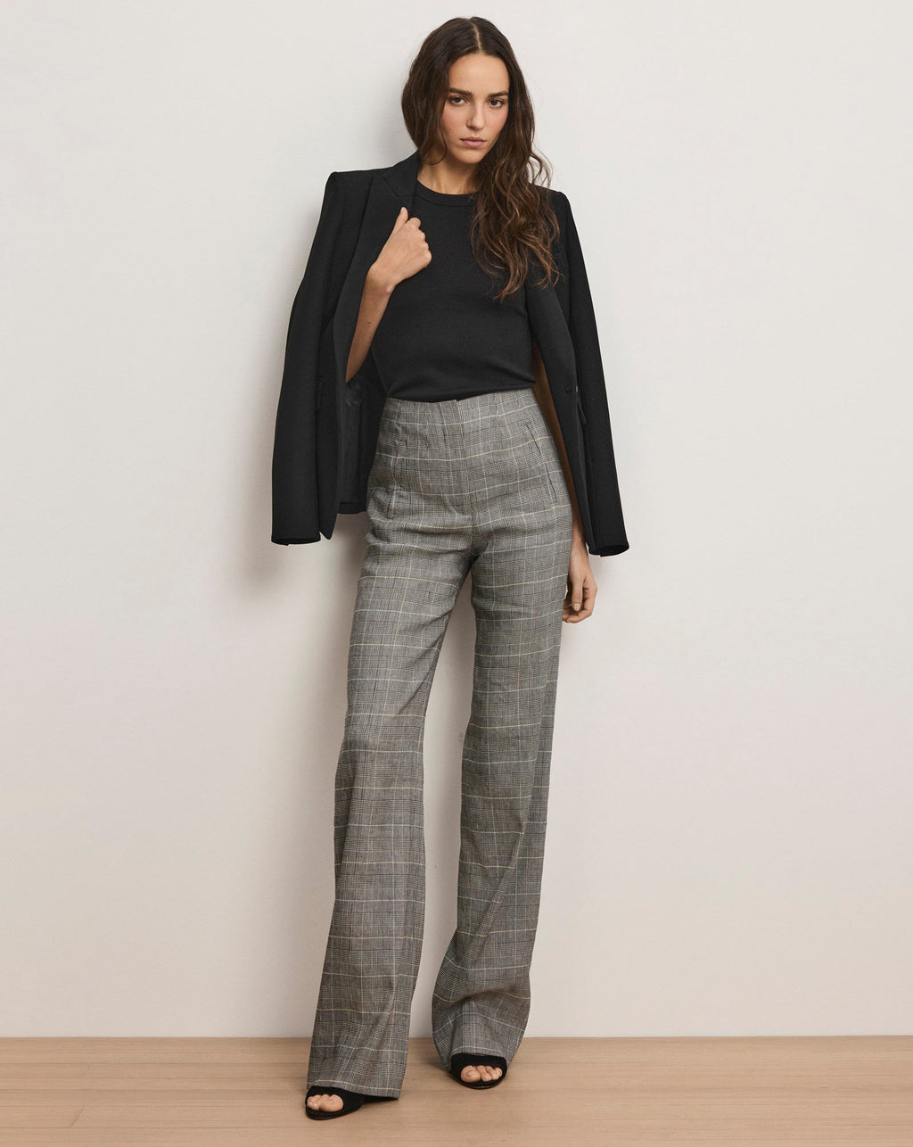 Jude Plaid Wide-Leg Pant