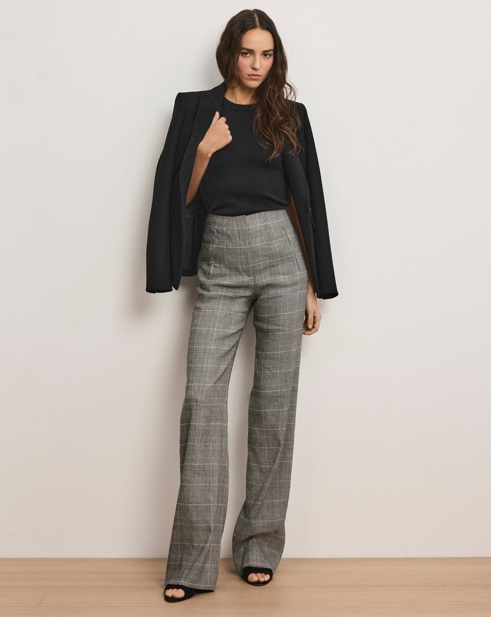 Jude Plaid Wide-Leg Pant