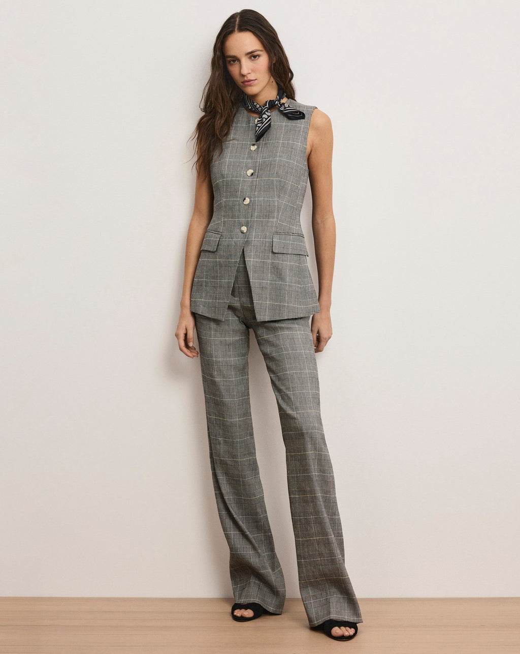 Jude Plaid Wide-Leg Pant