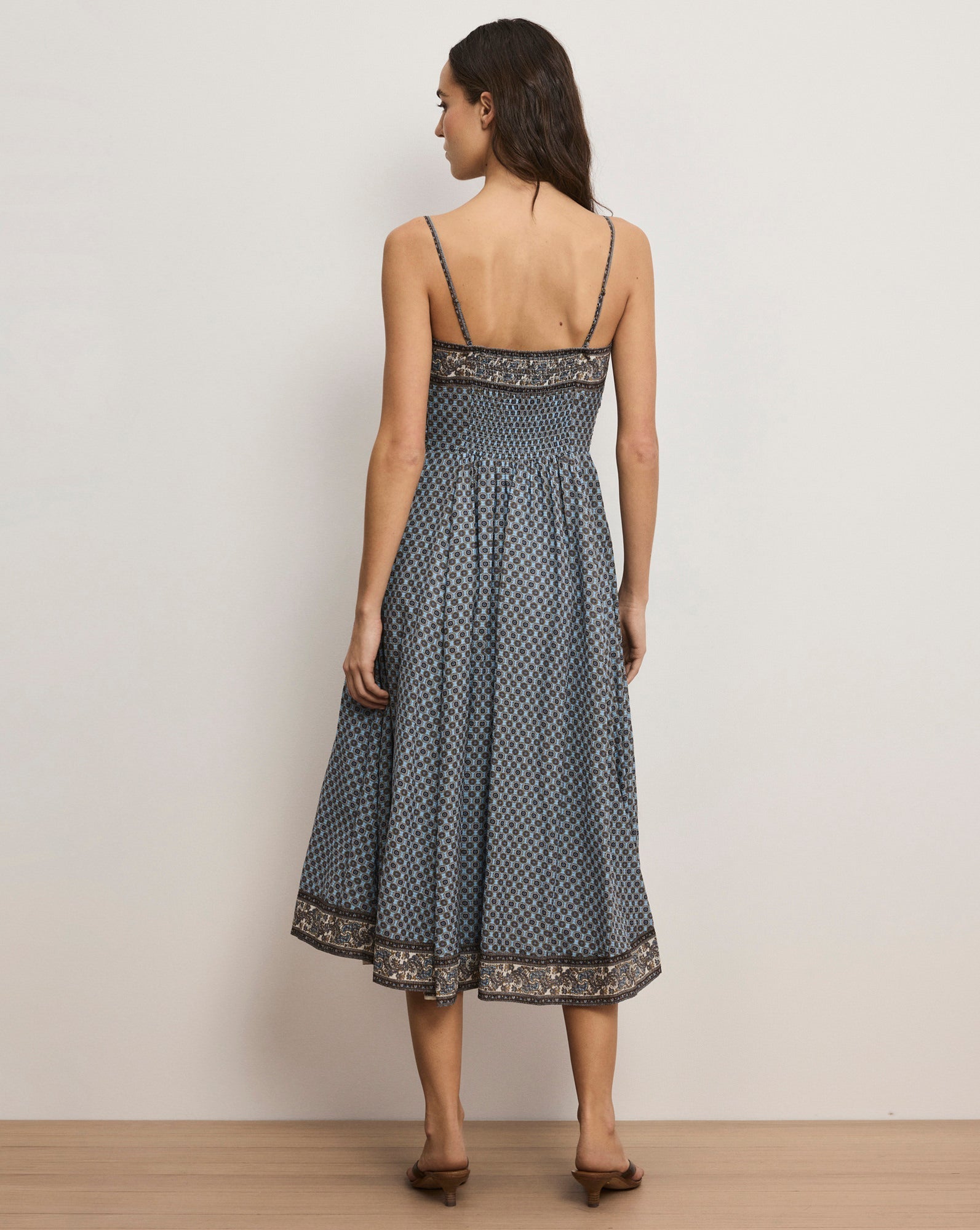 Lana Scarf-Print Midi Dress
