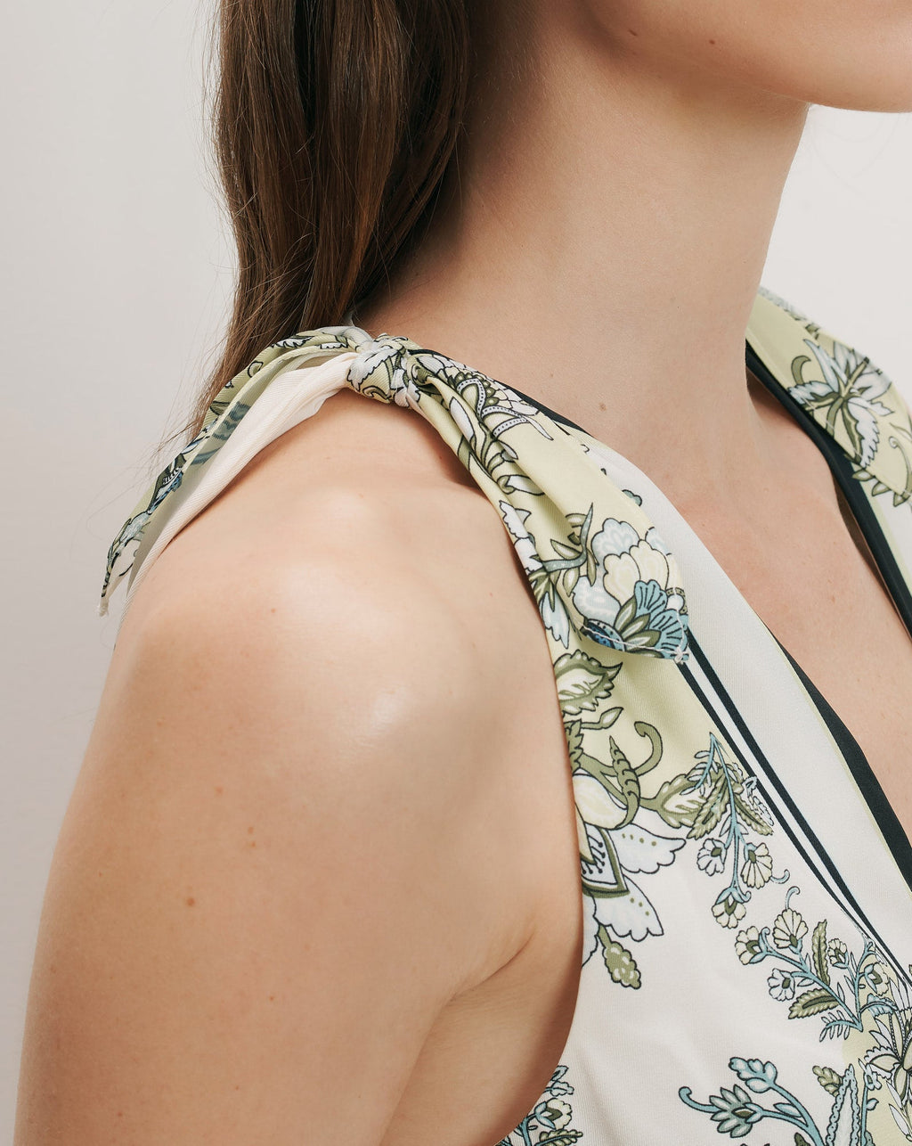 Kaliza Scarf-Print Midi Dress