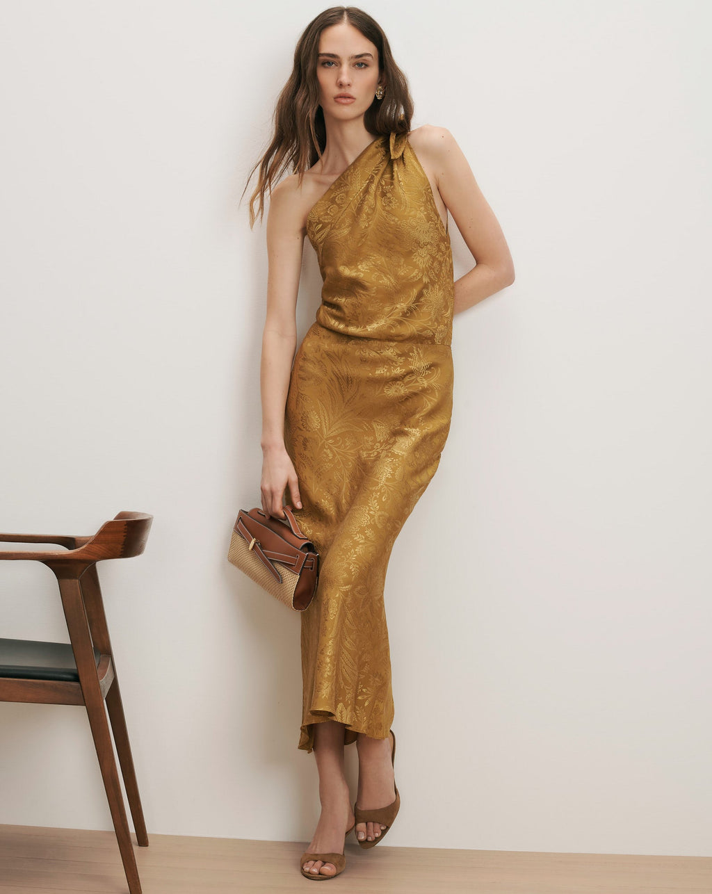 Grycen One-Shoulder Midi Dress