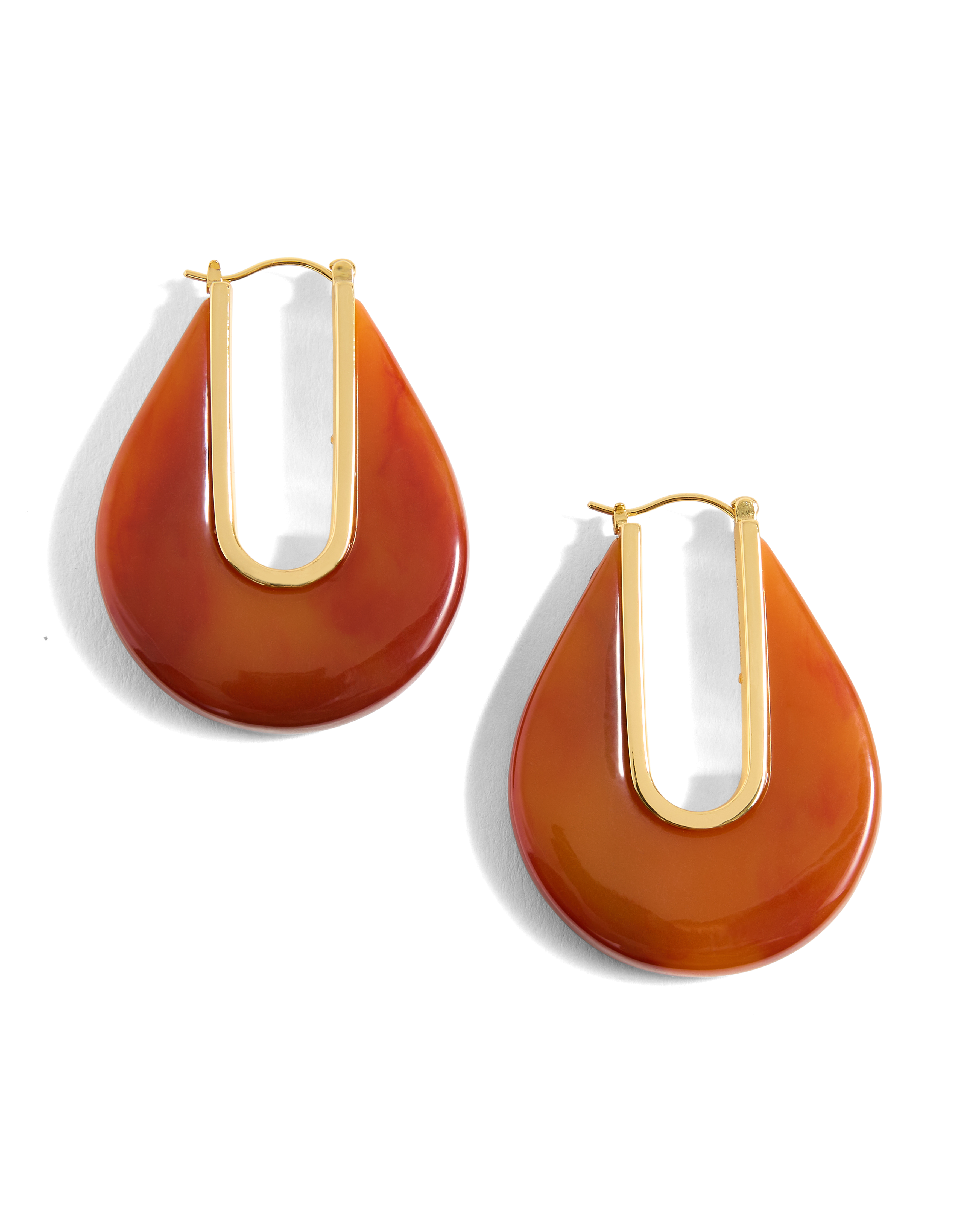 Resin Drop Hoop Earring