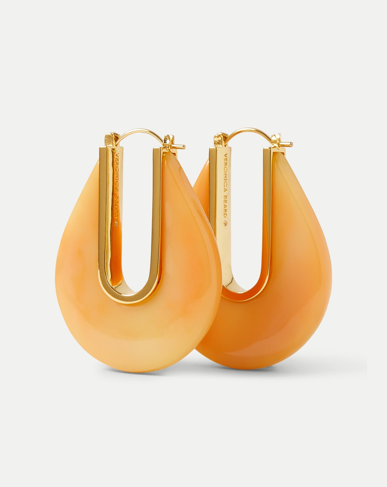 Resin Drop Hoop Earring