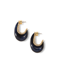 Resin J-Hoop Earring