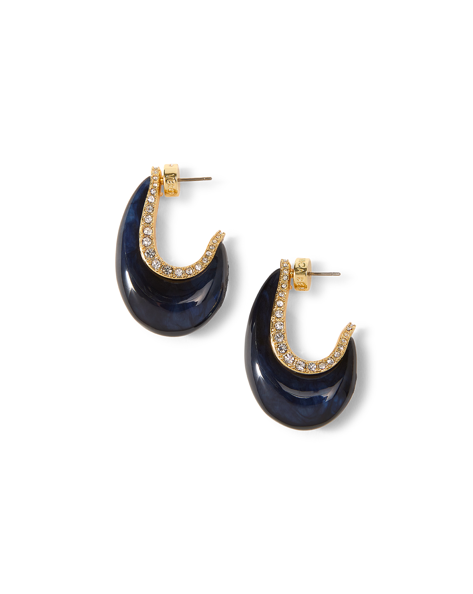 Resin J-Hoop Earring