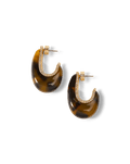 Resin J-Hoop Earring
