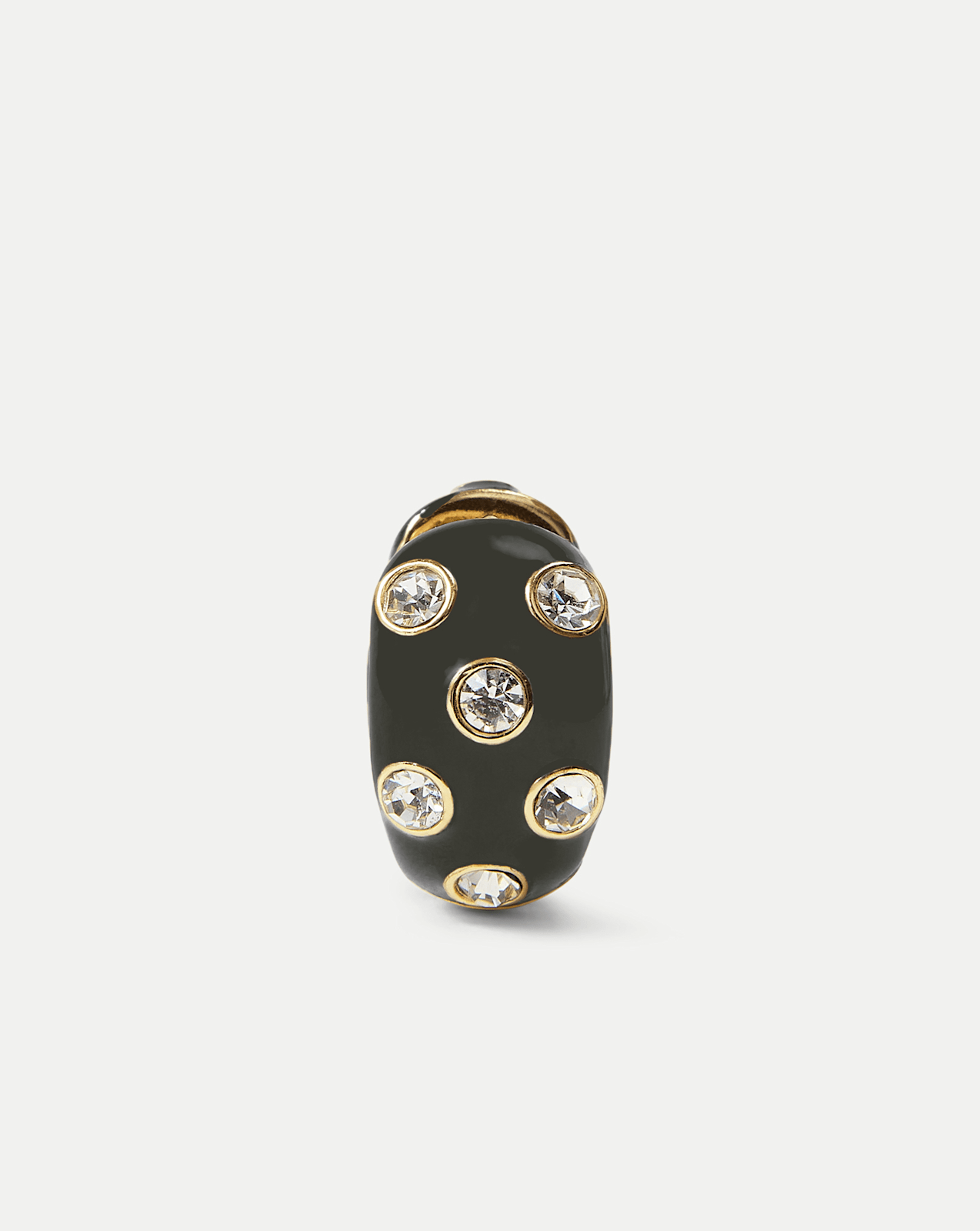 Crystal and Enamel Huggie Hoop