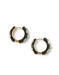 Crystal and Enamel Huggie Hoop
