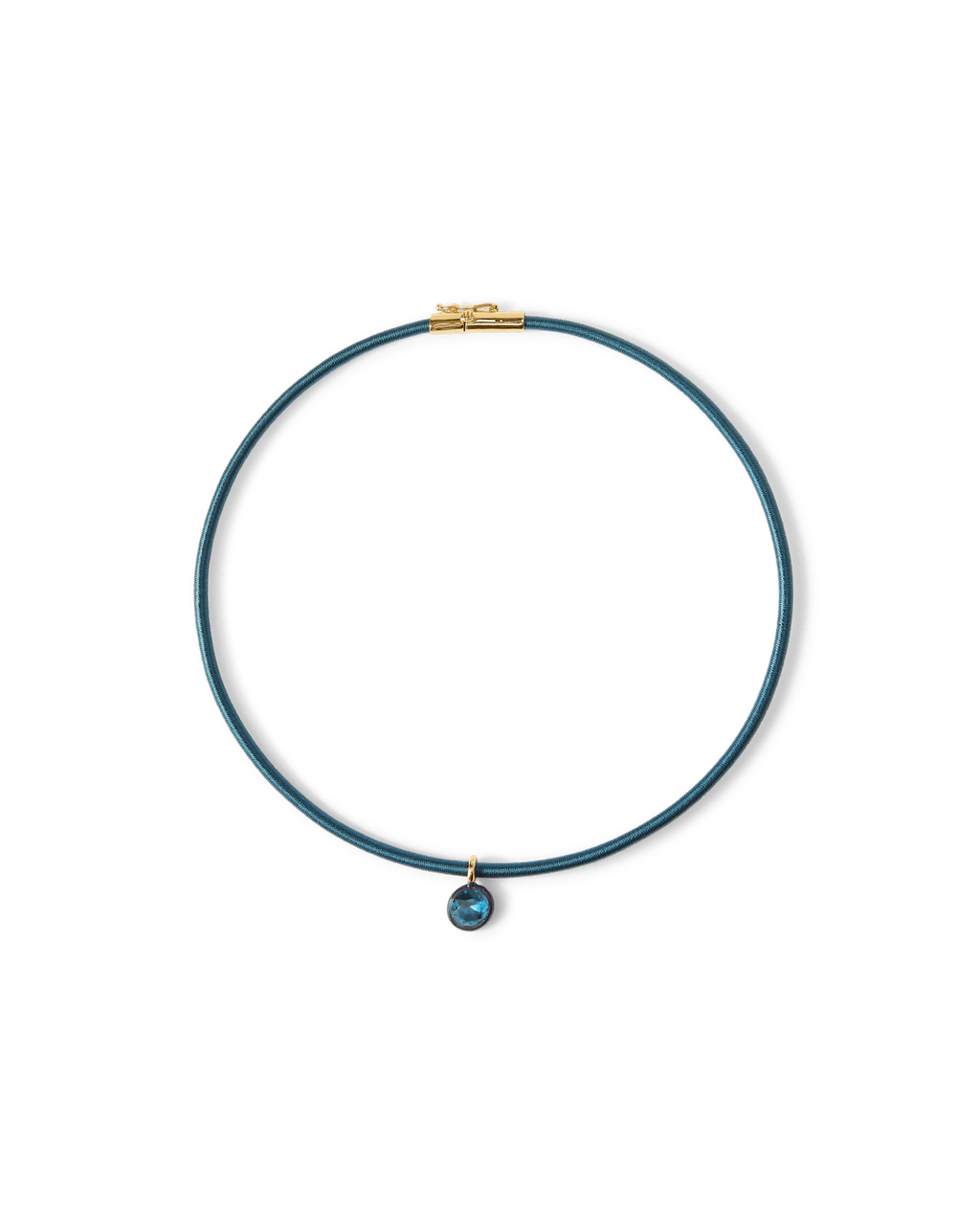 Teal Cord Pendant Necklace