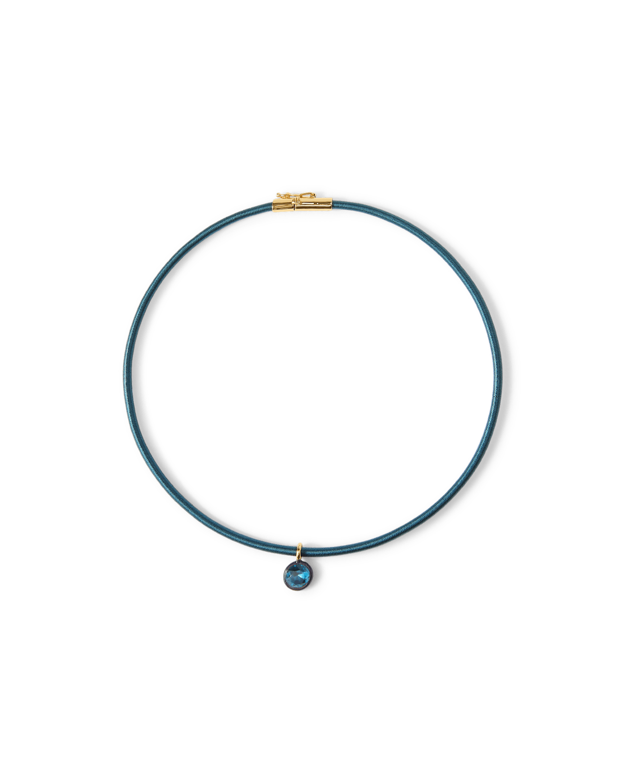 Teal Cord Pendant Necklace