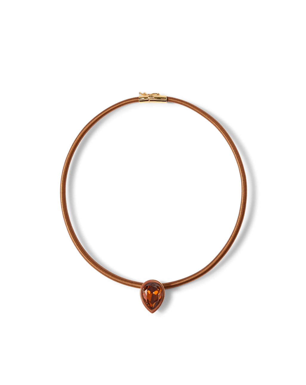 Brown Cord Pendant Necklace