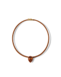 Brown Cord Pendant Necklace