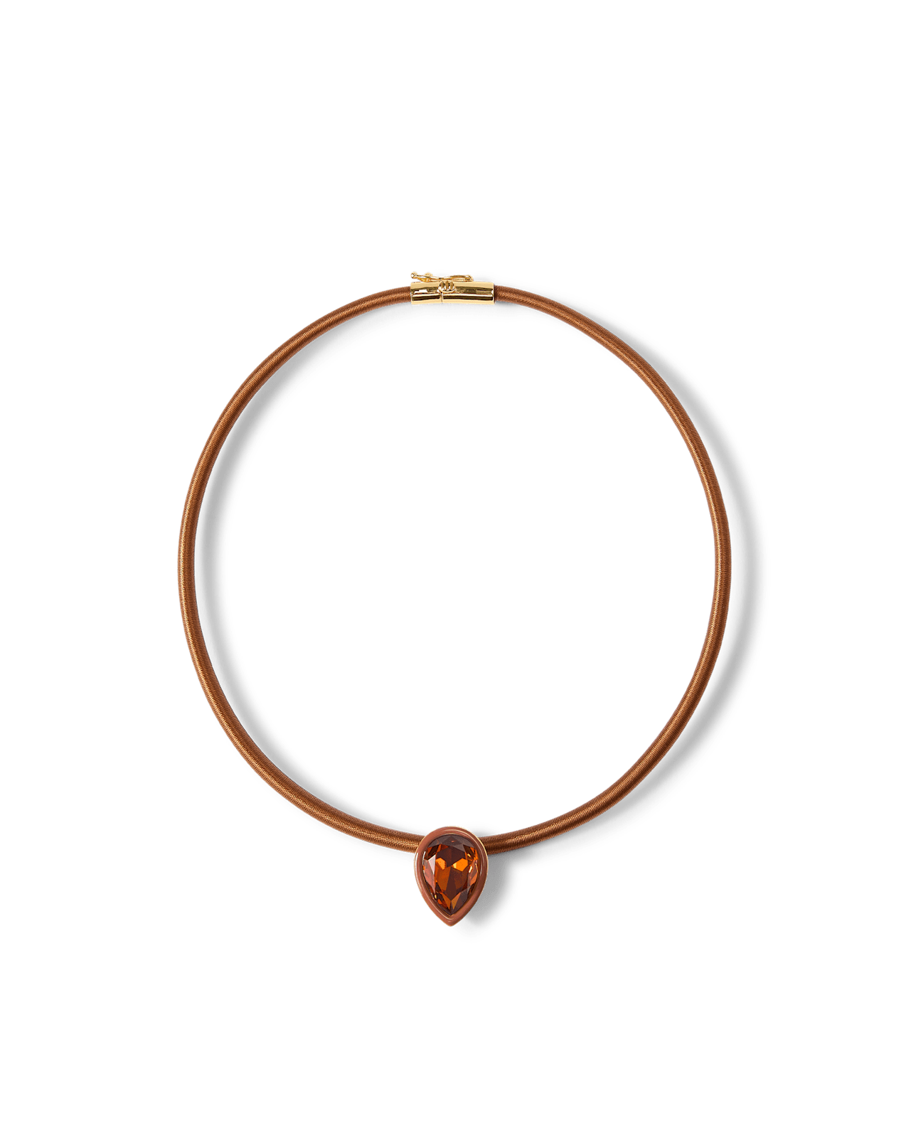 Brown Cord Pendant Necklace