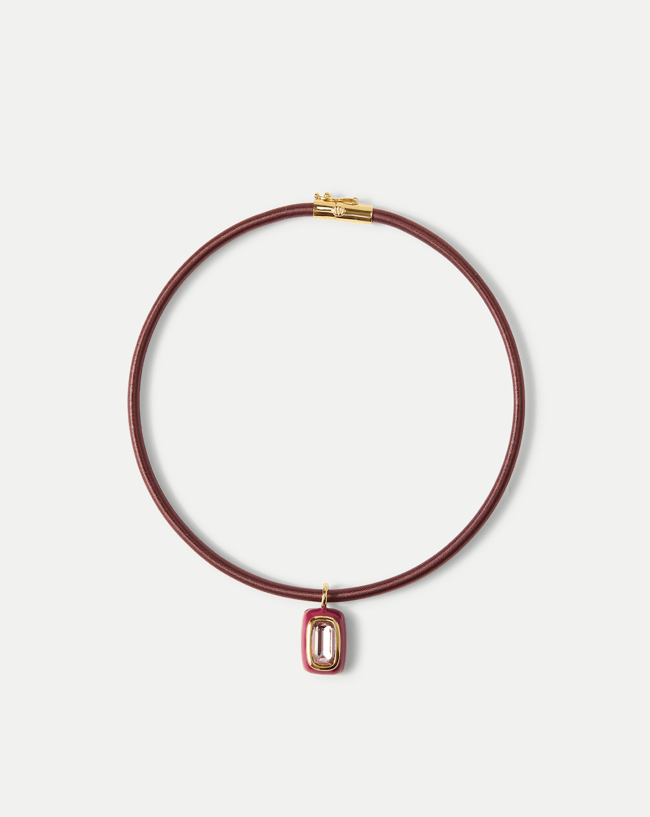 Burgundy Cord Pendant Necklace