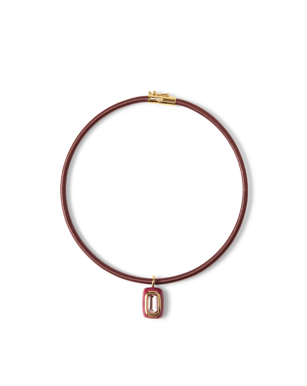 Burgundy Cord Pendant Necklace