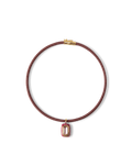 Burgundy Cord Pendant Necklace