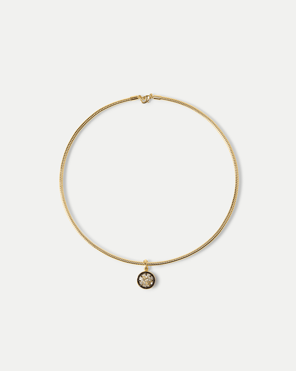 Gold Snake Chain Pendant Necklace