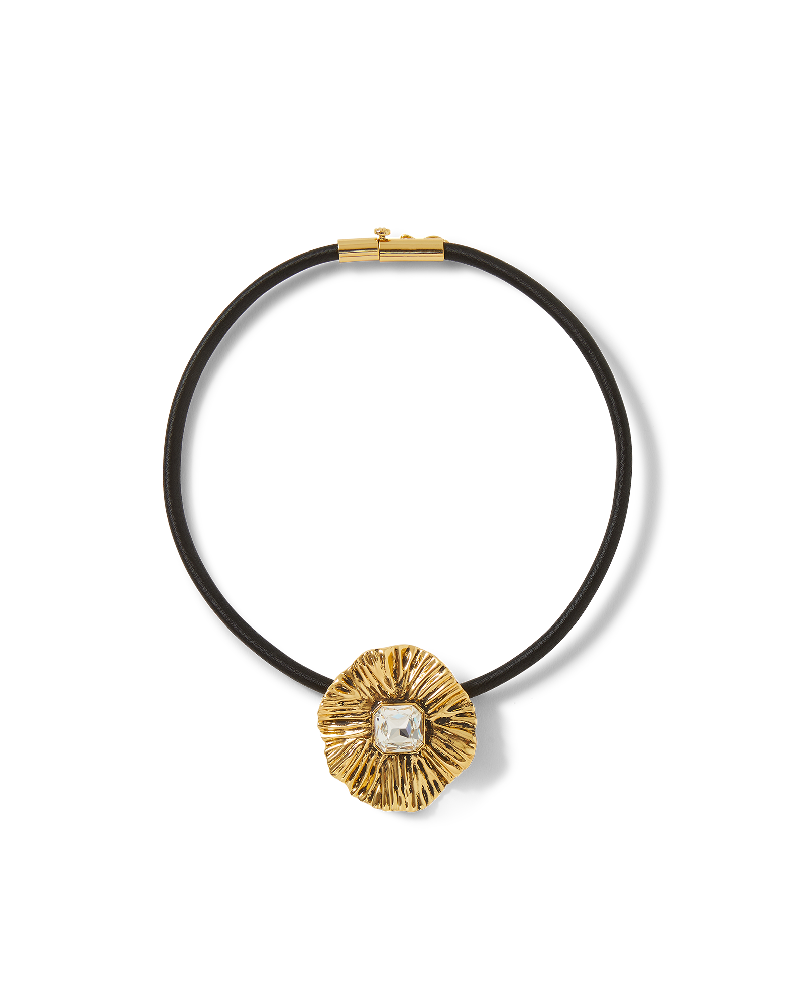 Floral Pendant Cord Necklace
