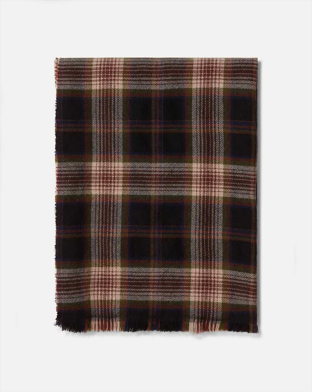 Plaid Wool Scarf