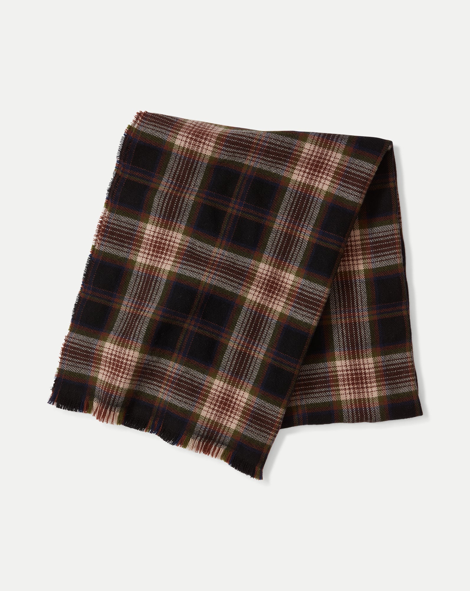 Plaid Wool Scarf