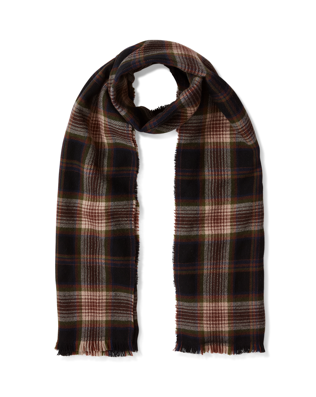 Plaid Wool Scarf
