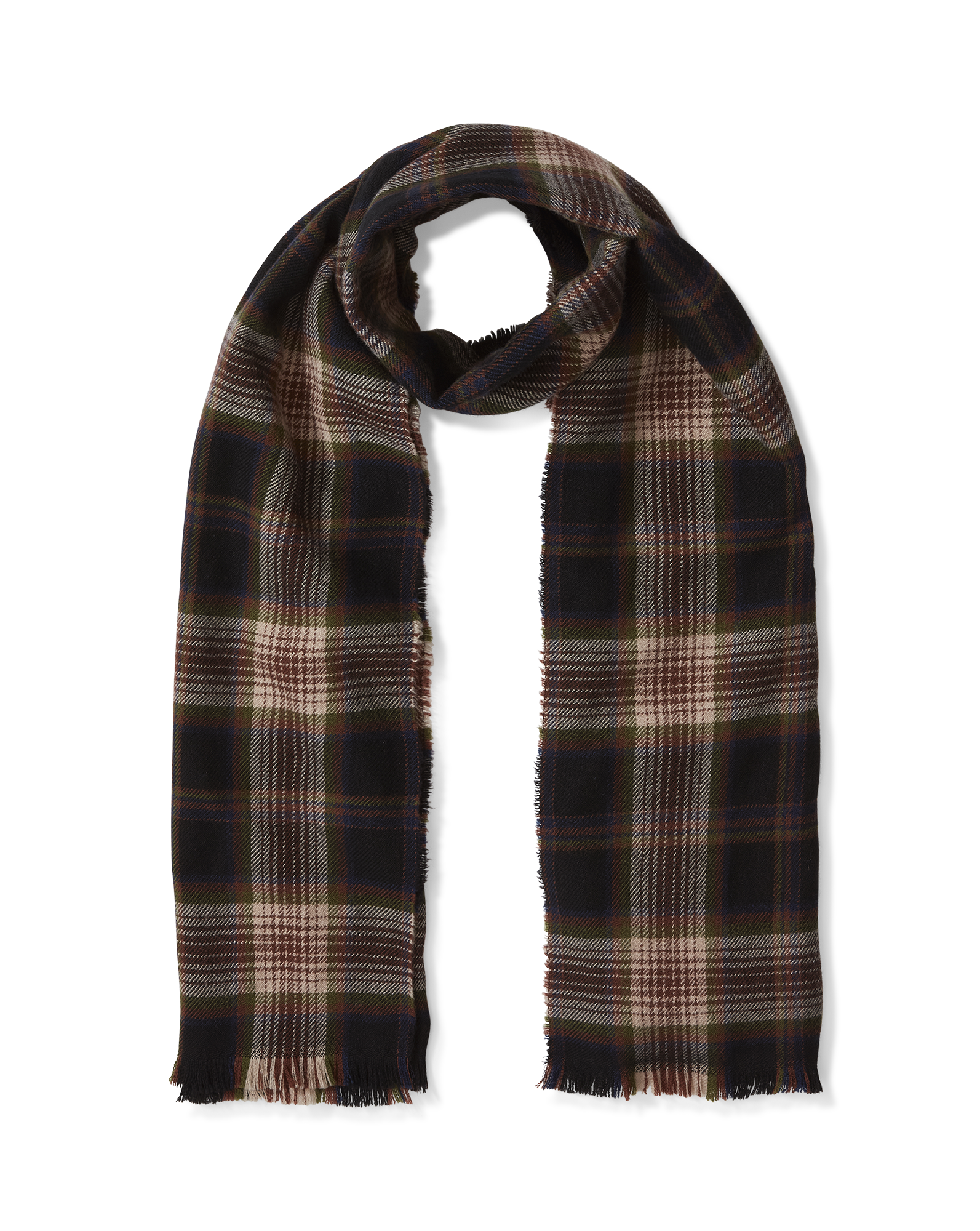 Plaid Wool Scarf