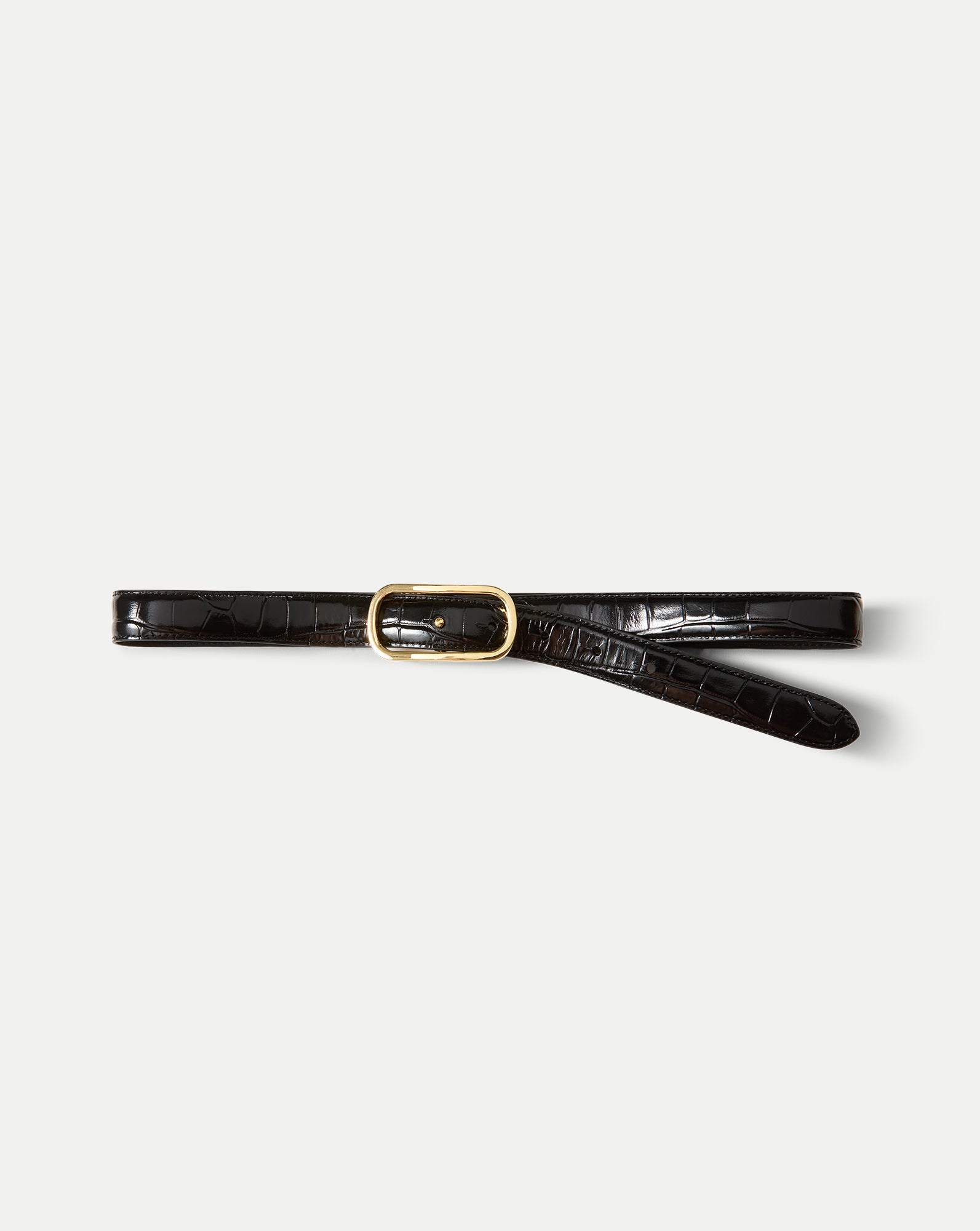 Loop Croc-Embossed Belt