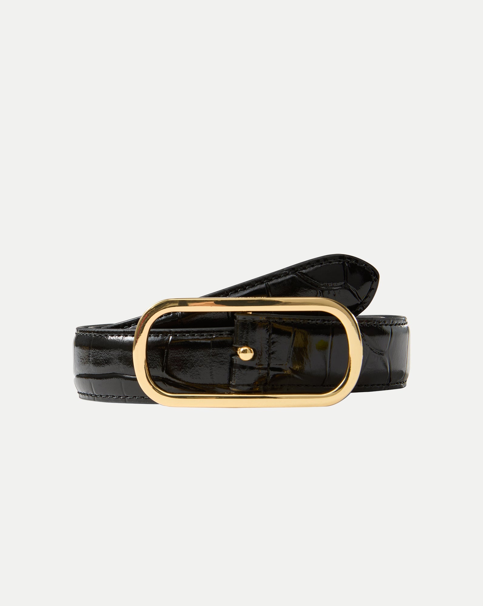 Loop Croc-Embossed Belt