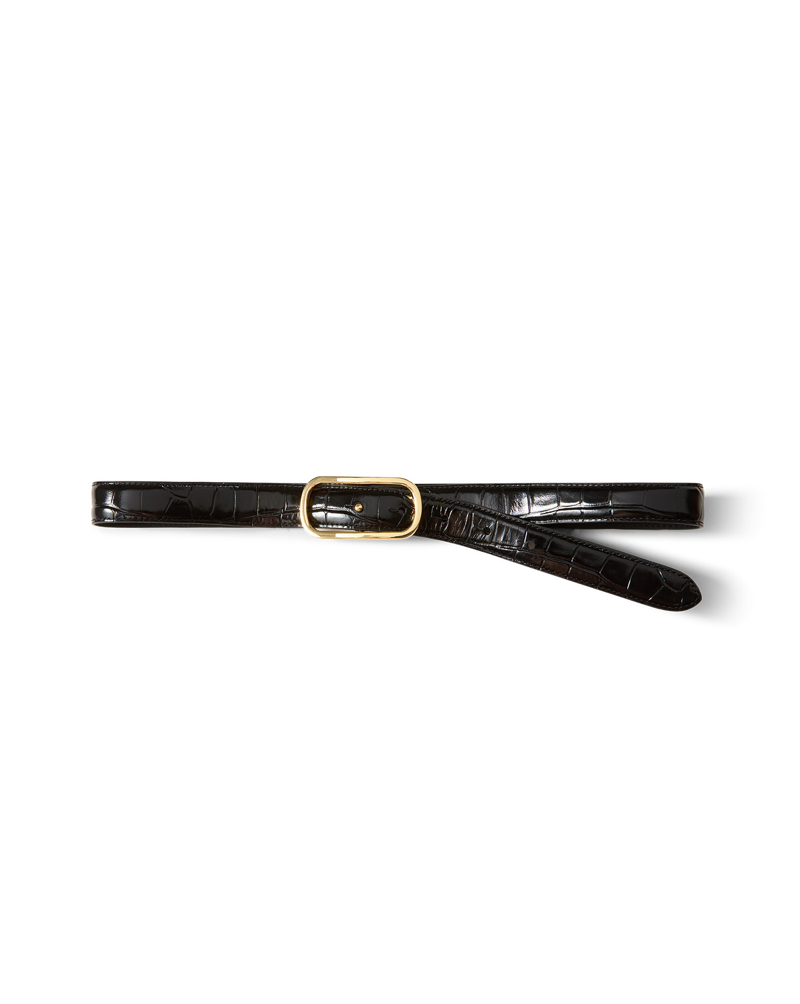 Loop Croc-Embossed Belt