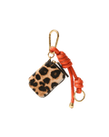 Leopard Zip Pouch Bag Charm