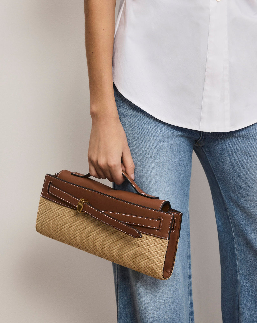 Veronica Beard Raffia Dash Clutch