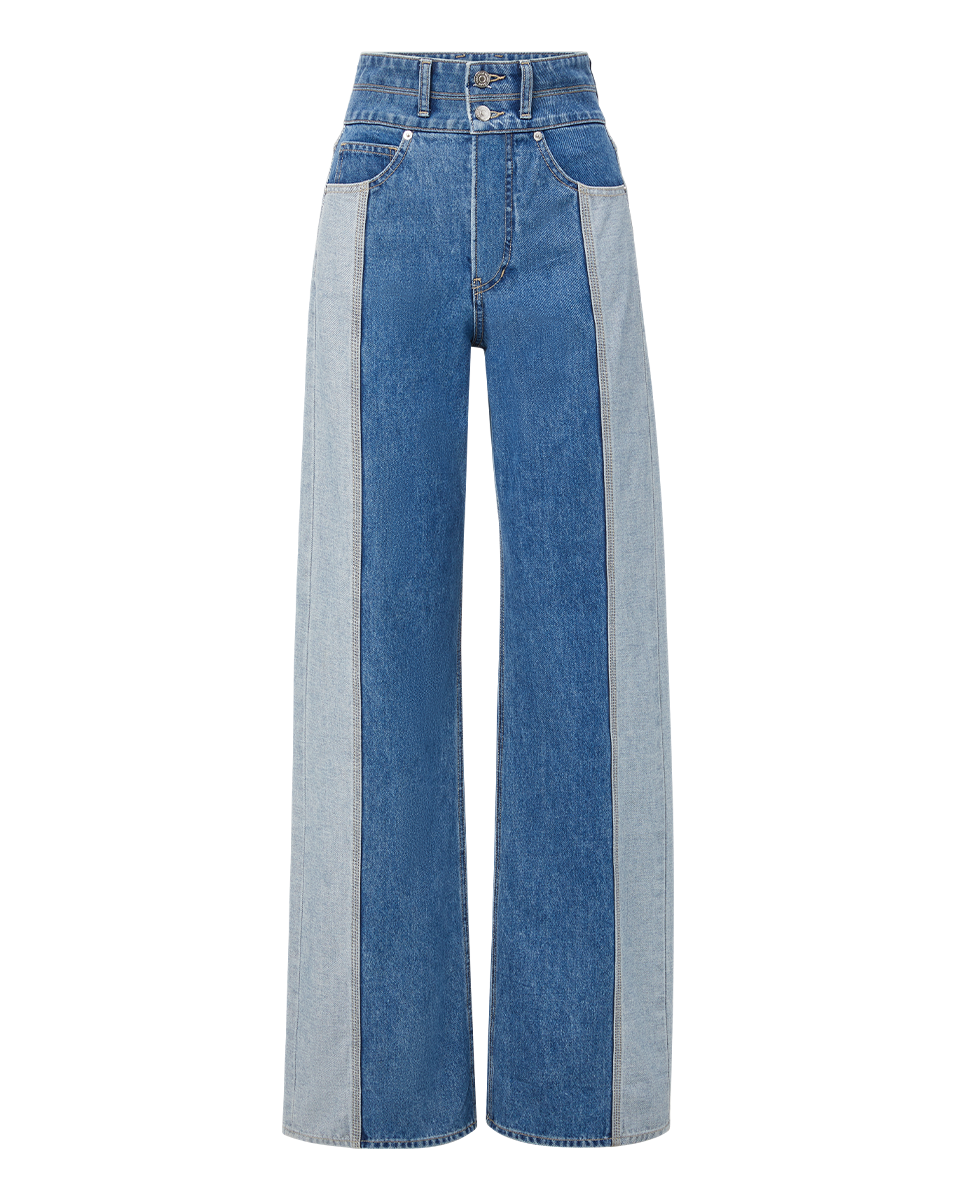 Taylor Two-Tone Wide-Leg Jean