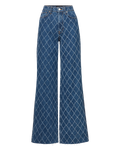 Taylor Diamond Printed Wide-Leg Jean