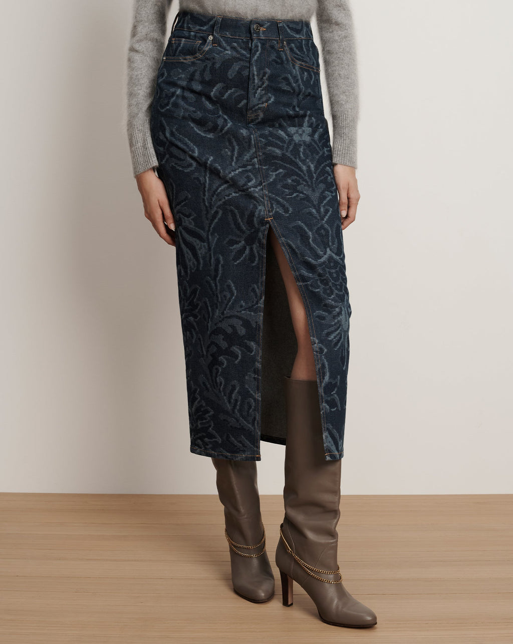 Devorah Denim Maxi Skirt