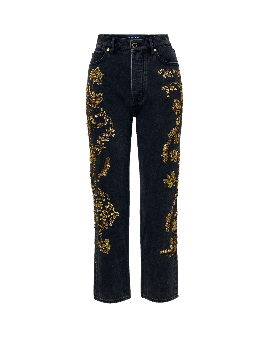 Daniela Embellished Straight-Leg Jean
