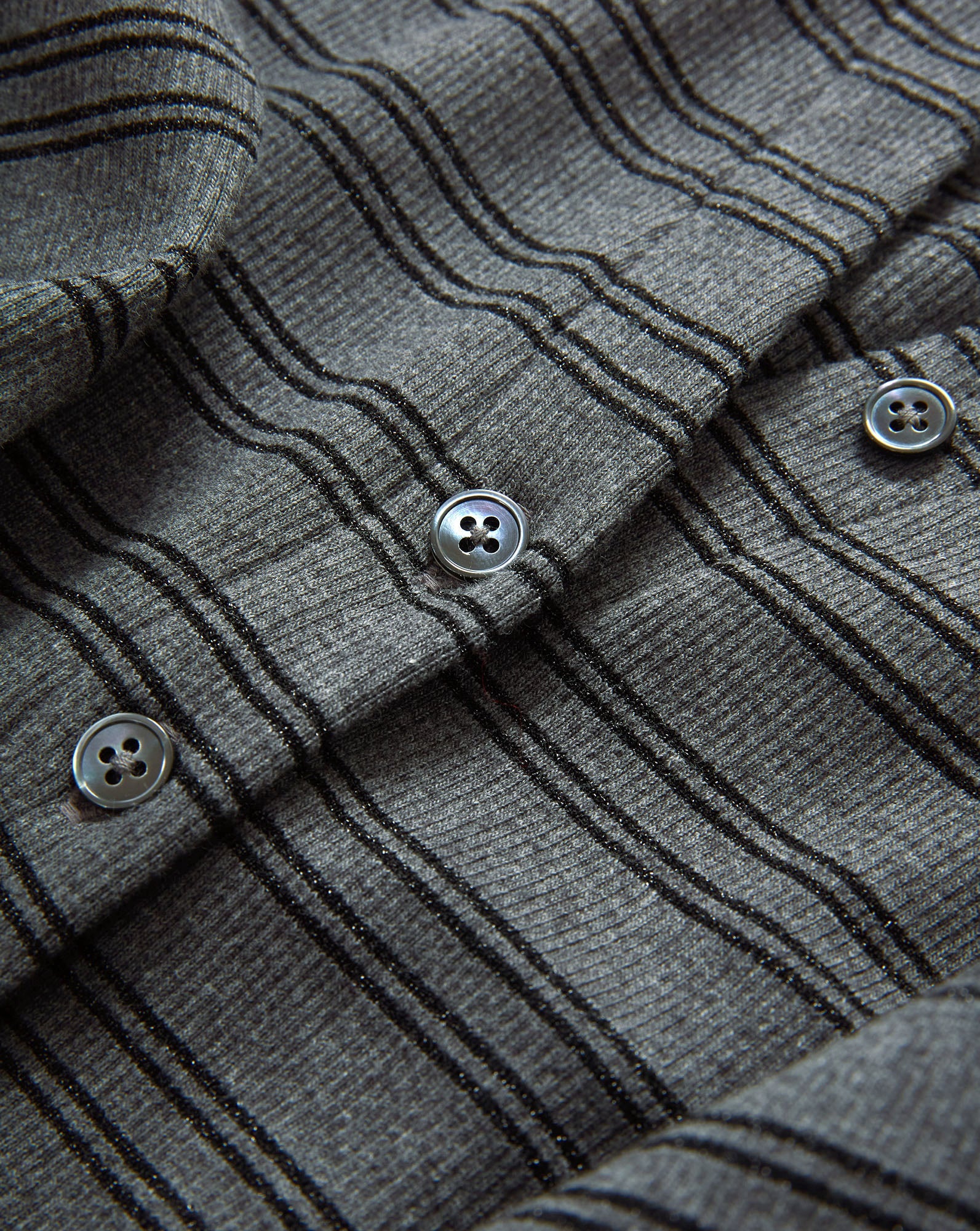 Dilia Striped Button-Down T-Shirt