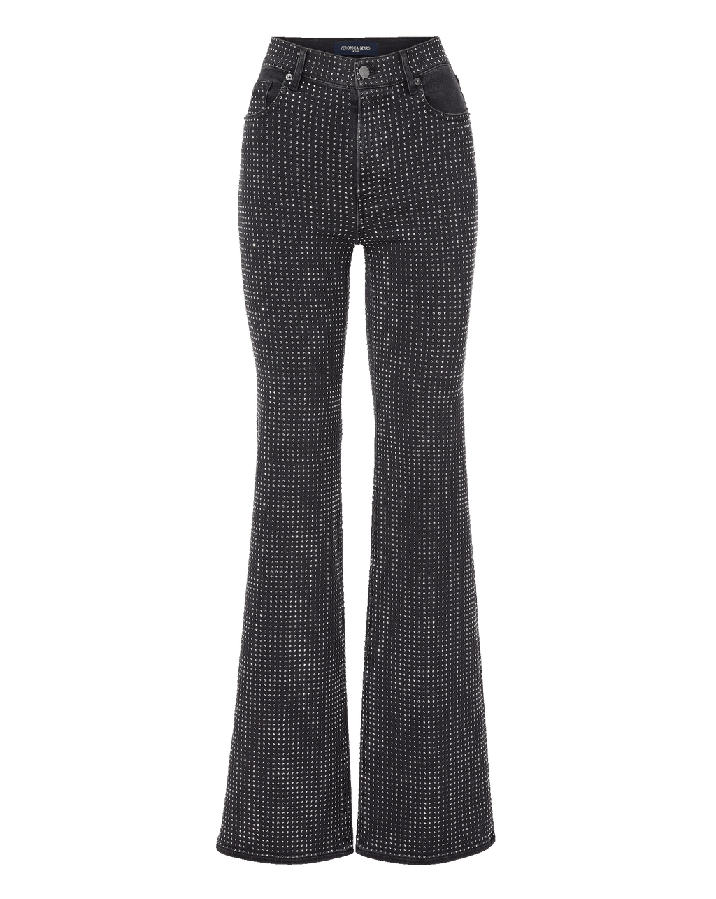 Crosbie Rhinestone Slim Wide-Leg Jean