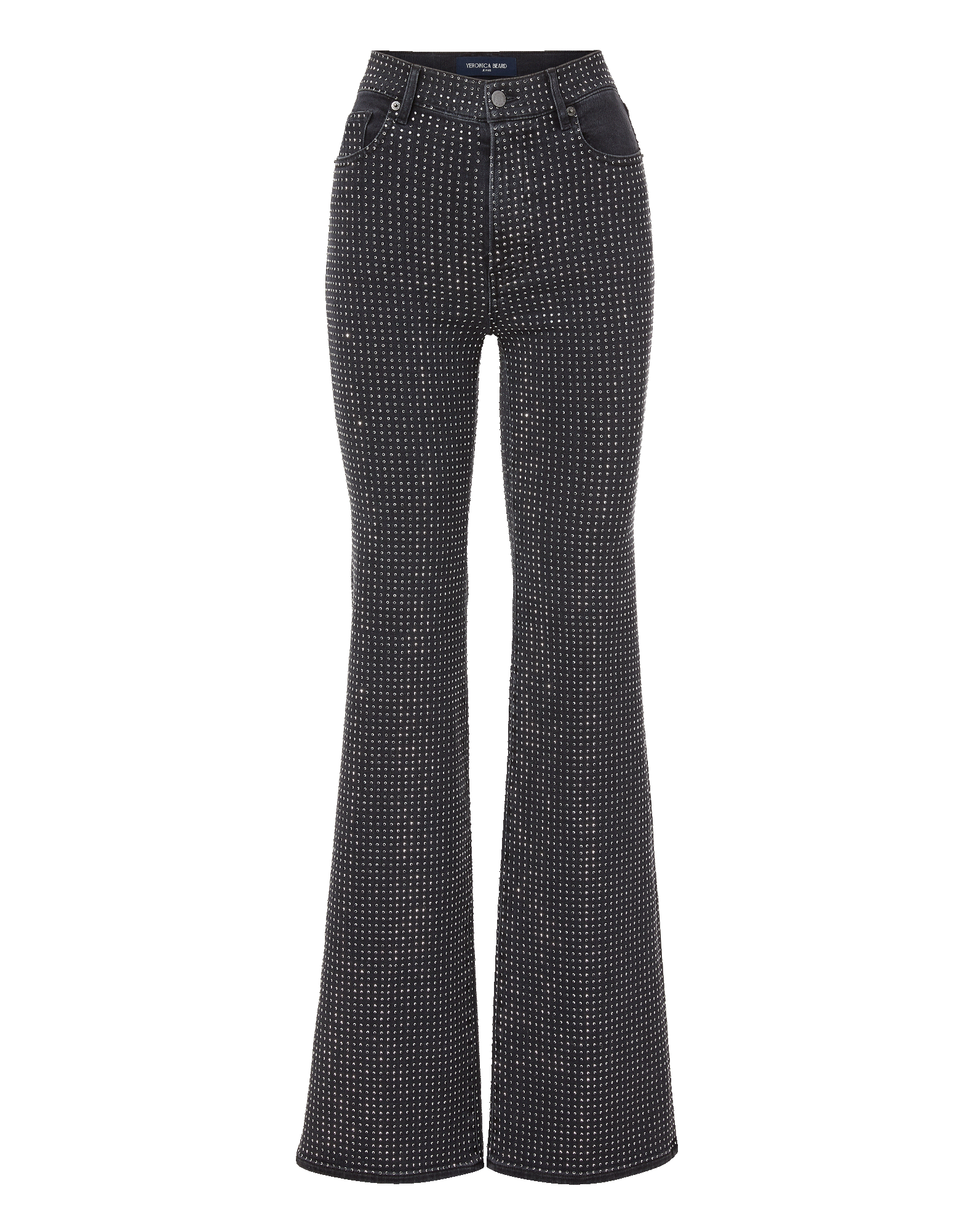 Crosbie Rhinestone Slim Wide-Leg Jean