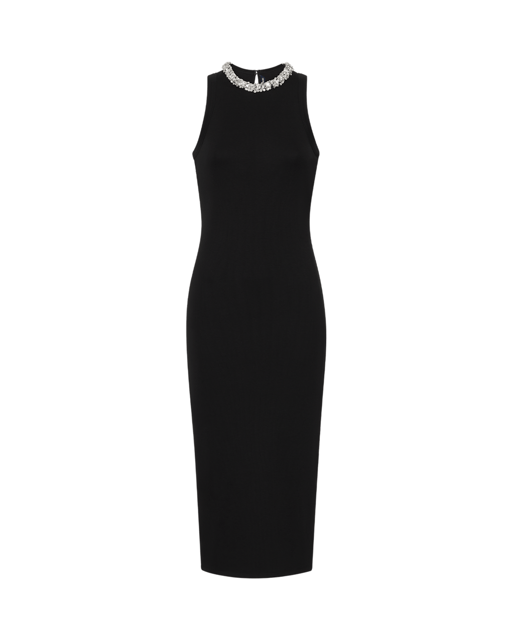Jordyn Embellished-Collar Midi Dress