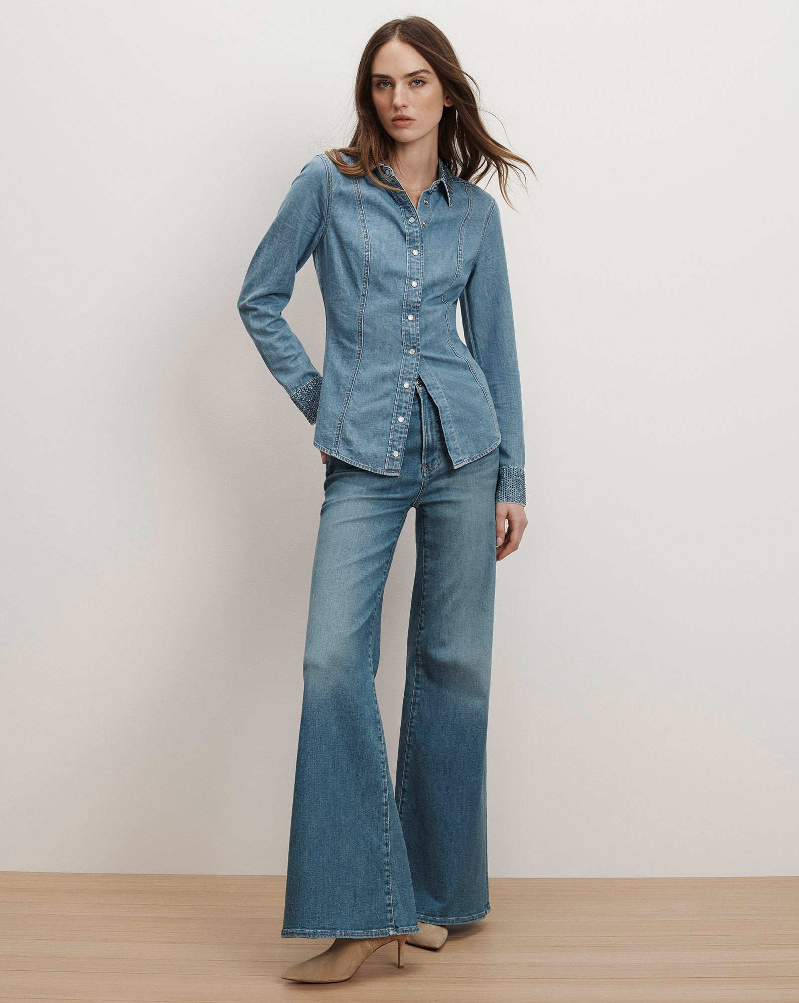 Eddie Embellished Chambray Shirt