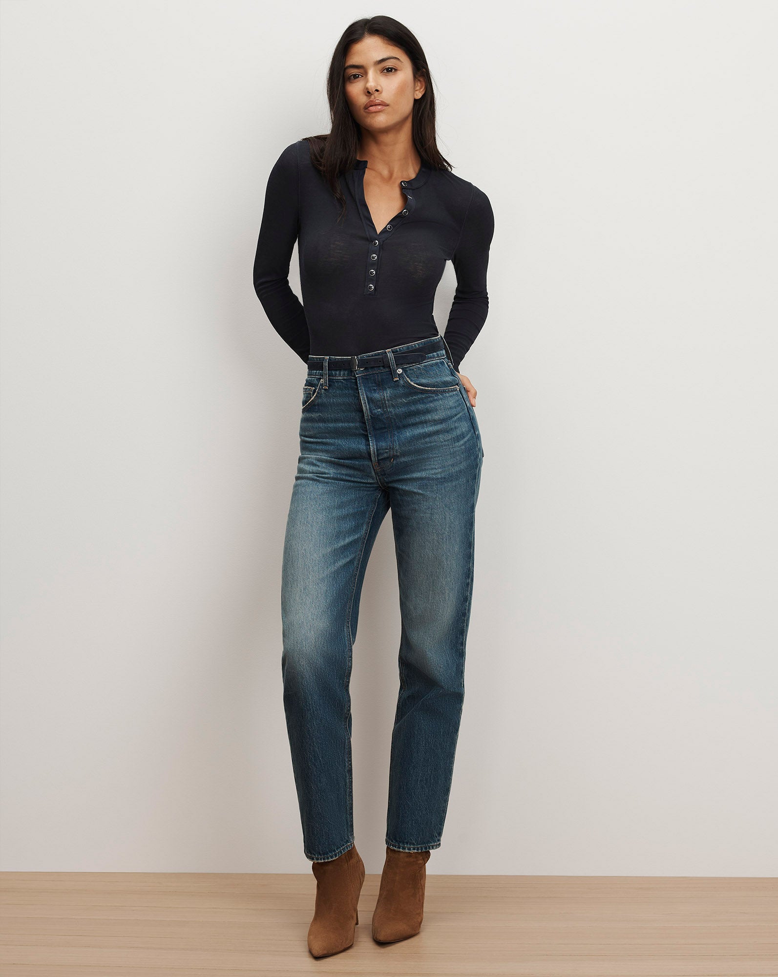 Drexler Ribbed Henley Top