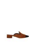 Cecile Suede Cap-Toe Mule